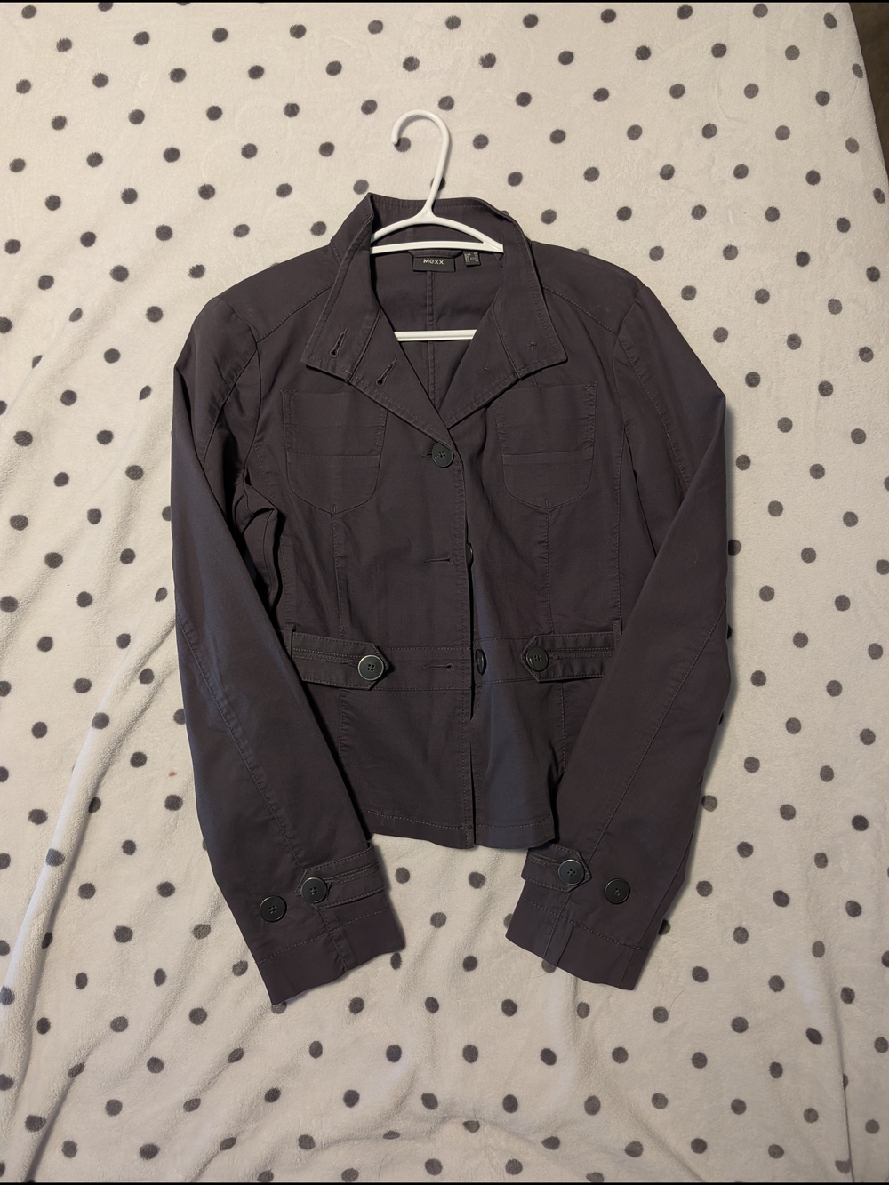 Mexx Women's Dark Gray Casual Button-Front Blazer